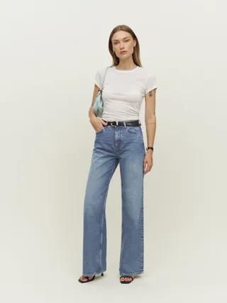 Reformation + Cary High Rise Slouchy Jeans