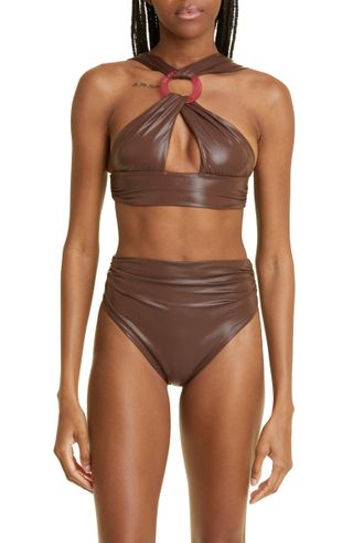 The Attico + Halter Ring Two-Piece Swimsuit
