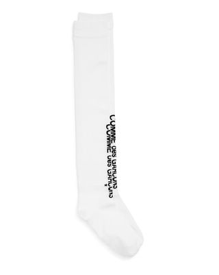 Comme Des Garçons + Logo Knee High Socks