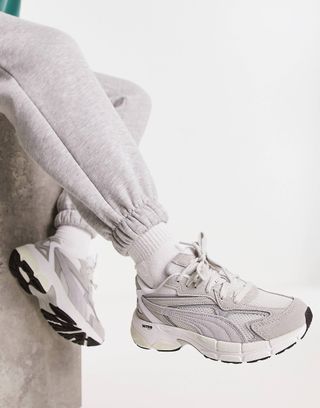 Puma + Teveris Nitro Sneakers in Light Gray