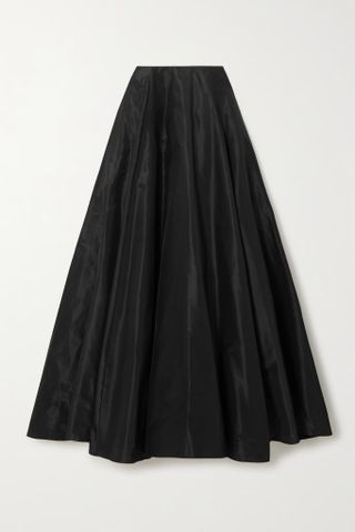 Balenciaga + Pleated Silk-Taffeta Maxi Skirt-Taffeta Maxi Skirt