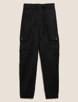M&S Collection + Tencel™ Rich Cargo Tapered Trousers