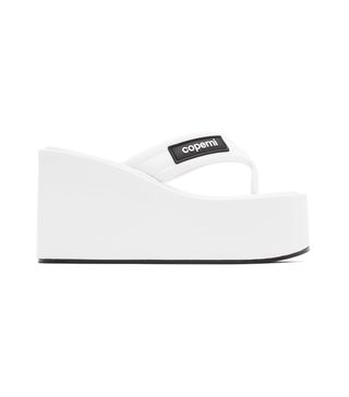Coperni + Ssense Exclusive White Branded Wedge Sandals