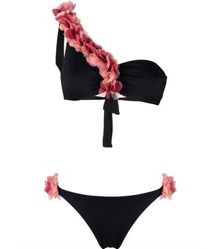 La Reveche + Adele Floral-Appliqué Bikini Set