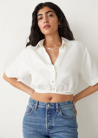 & Other Stories + Buttoned Crop Top
