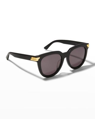 Bottega Veneta + Round Acetate Sunglasses