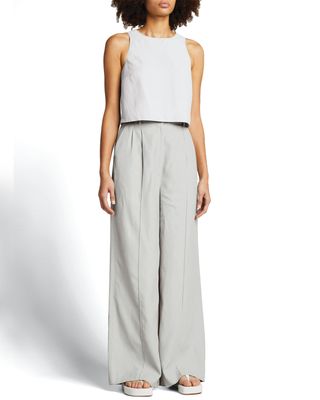 LouLou Studio + Crossed-Back Cropped Top