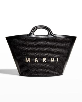 Marni + Tropicalia Straw & Leather Summer Tote Bag