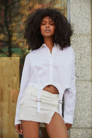 Urban Outfitters + Teyana Linen Cargo Mini Skirt