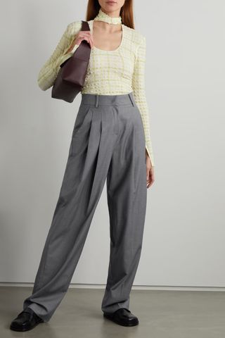 The Frankie Shop + Gelso Pleated Tencel-Blend Straight-Leg Pants
