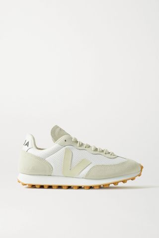 Veja + + Net Sustain Rio Branco Leather-Trimmed Suede and Mesh Sneakers