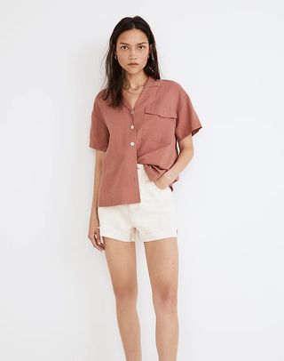 Madewell + Linen-Blend Camp Shirt