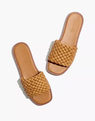 Madewell + The Suzi Slide Sandal in Woven Leather
