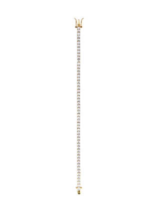 Dorsey + Kate 3mm Round Cut, Lab-Grown White Sapphire, Gold Riviere Bracelet