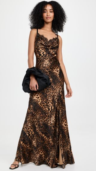 L'Agence + Venice Cowl Lace Nk Gown