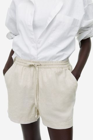 H&M + Linen-Blend Shorts