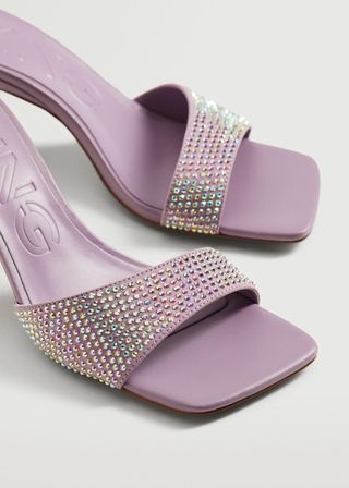 Mango + Glitter High-Heeled Sandals