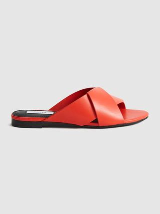 Reiss + Orange Brooke Flat Nappa Leather Sandals