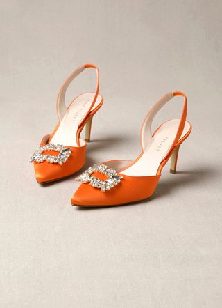 Mint Velvet + Samantha Orange Slingback Heel