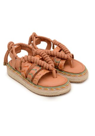 Farm Rio + Rope Tie Flatform Sandals