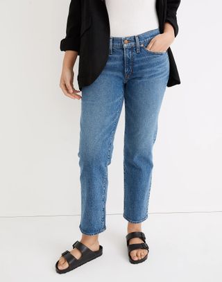 Madewell + The Low-Rise Perfect Vintage Straight Jean in Bromton Wash