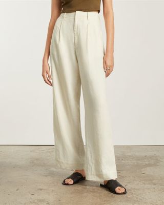 Everlane + The Linen Way-High Drape Pant