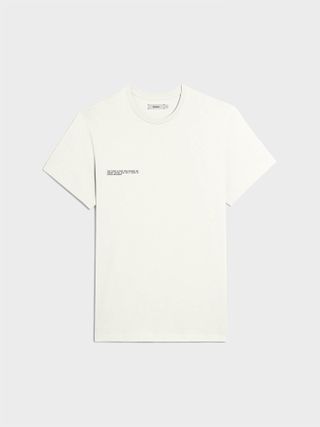 Pangaia + Organic Cotton T-Shirt in Off-White