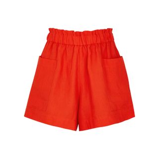 Casa Raki + Emilia Red Linen Shorts