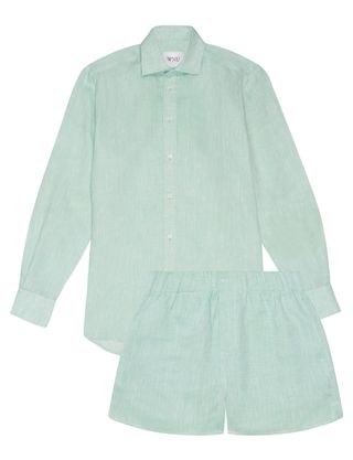 With Nothing Underneath + Linen, Mint Green CO-ORD Set