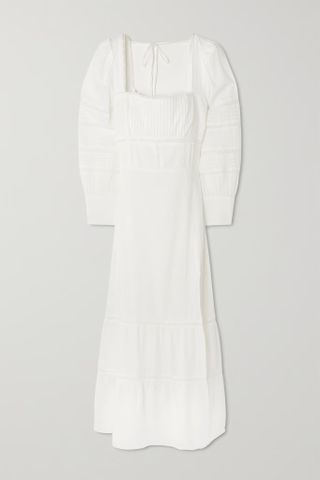 Reformation + + NET SUSTAIN Dolan Lace-Trimmed Organic Cotton-Blend Midi Dress