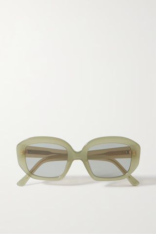 Velvet Canyon + + NET SUSTAIN Motel Musa Round-Frame Acetate Sunglasses