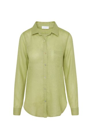 Monday Swimwear + Monaco Linen Shirt - Olive Green