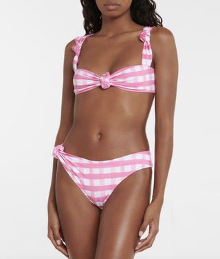 Jacquemus + Le Bas Vichy Checked Bikini Bottoms