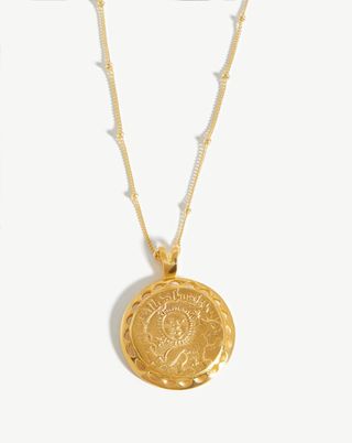 Missoma x Lucy Williams + Engravable Rising Sun Medallion Coin Necklace