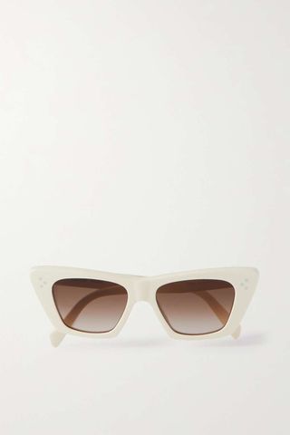 Celine Eyewear + Edge Cat-Eye Acetate Sunglasses