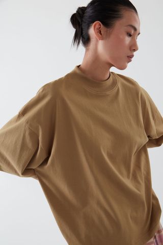 COS + Oversized Mock-Neck T-Shirt