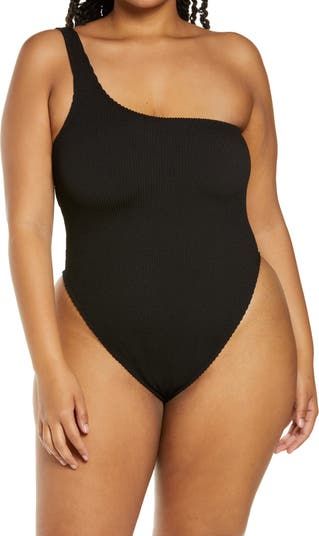 Good American + Always Fits One-Shoulder One-Piece Swimsuit