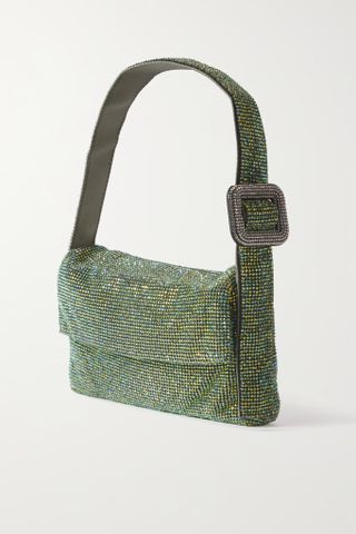 Benedetta Bruzziches + Vitty Small Crystal-Embellished Satin Shoulder Bag