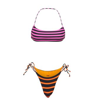 The Attico + Striped Bikini