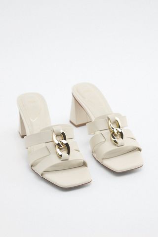 Zara + Mid Block Heel Sandals