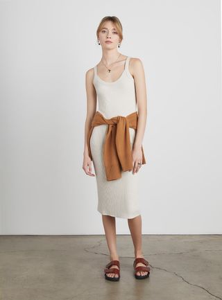 Who What Wear Collection + Apollo Ribbed Organic Cotton Dress