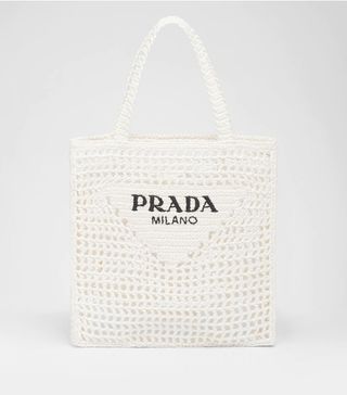 Prada + Raffia Tote Bag