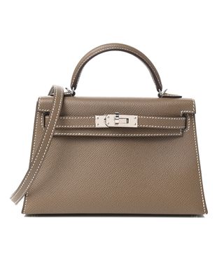 Hermès + Epsom Mini Kelly Sellier 20 Etoupe