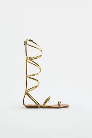 Zara + Multi Strap Flat Sandals