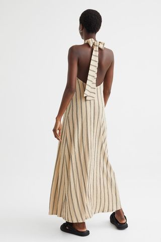 H&M + Crinkled Halterneck Dress