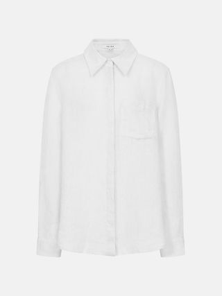 Reiss + Campbell Linen Shirt in White