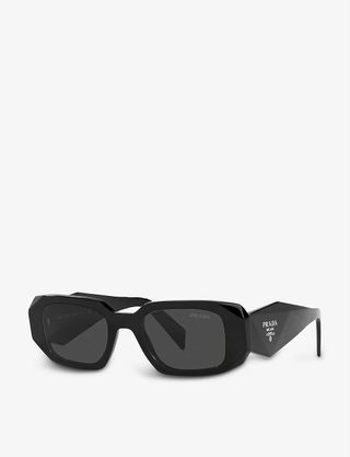 Prada + PR 17WS Rectangular-Frame Acetate Sunglasses