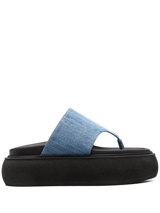 The Attico + Flatform Denim Slides