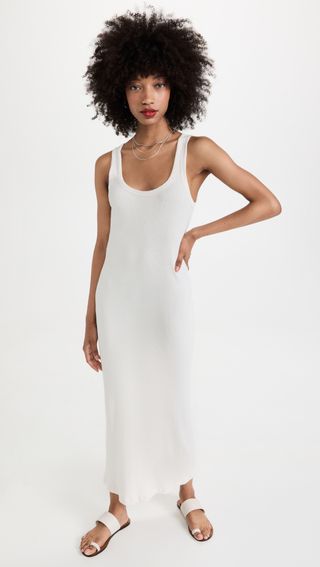 James Perse + Square Rib Tank Dress