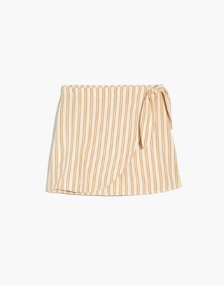 Madewell + Lightestspun Cover-Up Wrap Skirt in Stripe